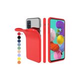 Zipax Samsung Galaxy A71 Kılıf -Anano Soft Pürüzsüz Renkli Silikon - Kırmızı