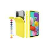 Zipax Samsung Galaxy A71 Kılıf -Anano Soft Pürüzsüz Renkli Silikon - Sarı
