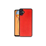 Zipax Samsung Galaxy İle Uyumlu A05 Kılıf Silikon Deri Kapak Azn Aras A05Kırmızı