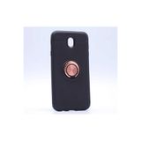 Zipax Samsung Galaxy İle Uyumlu J730 Pro Kılıf Ravel Yüzüklü Standlı Silikon Kapak Siyah Rose Gold