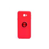 Zipax Samsung Galaxy J4 Plus Kılıf Ravel Yüzüklü Standlı Silikon Kapak + Ekran Koruyucu A++