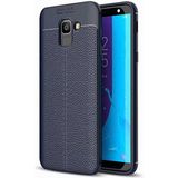 Zipax Samsung Galaxy J6 Kılıf Deri Görünümlü Silikon Zipax-Zr-Niss