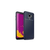 Zipax Samsung Galaxy J6 Uyumlu Kılıf Karbon Görünümlü Silikon Zr-Negro
