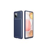 Zipax Samsung Galaxy M12 İle Uyumlu Kılıf Karbon Görünümlü Zr Negro Siyah