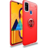 Zipax Samsung Galaxy M21 Kılıf Ravel Yüzüklü Standlı Silikon Kapak