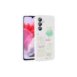 Zipax Samsung Galaxy M34 5G İle Uyumlu Kılıf Kabartma Figürlü Parlak Zr Toys Beyaz