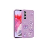 Zipax Samsung Galaxy M34 5G İle Uyumlu Kılıf Kabartma Figürlü Parlak Zr Toys Mor