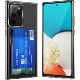 Zipax Samsung Galaxy Note 20 Ultra Kılıf Ensa Kartlıklı Şeffaf Silikon Kapak