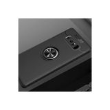 Zipax Samsung Galaxy Note 8 İle Uyumlu Kılıf Ravel Yüzüklü Standlı Silikon Kapak Siyah