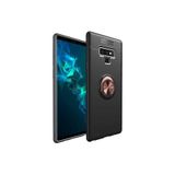 Zipax Samsung Galaxy Note 9 İle Uyumlu Kılıf Ravel Yüzüklü Standlı Silikon Kapak Siyah Rose Gold
