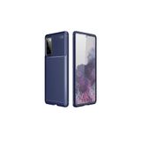 Zipax Samsung Galaxy S20 İle Uyumlu Fe Kılıf Karbon Görünümlü Silikon Zr Ngro Lacivert