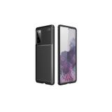 Zipax Samsung Galaxy S20 İle Uyumlu Fe Kılıf Karbon Görünümlü Silikon Zr Ngro Siyah