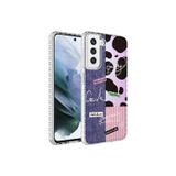 Zipax Samsung Galaxy S21 Fe Kılıf Airbag Kenarlı Renkli Desenli Silikon Elegans Kapak (Uyumlu)