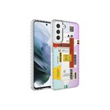 Zipax Samsung Galaxy S21 İle Uyumlu Fe Kılıf Renkli Desenli Silikon Elegans + Kablo Koruyucu Ekran No2