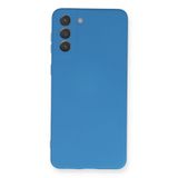 Zipax Samsung Galaxy S21 İle Uyumlu Plus Kılıf Nano Içi Kadife Silikon Mavi Dst Nno