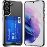 Zipax Samsung Galaxy S21 Plus Kılıf Ensa Kartlıklı Şeffaf Silikon Kapak