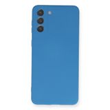 Zipax Samsung Galaxy S21 Plus Kılıf Nano içi Kadife Silikon - Mavi