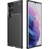 Zipax Samsung Galaxy S22 Ultra Kılıf Karbon Görünümlü Silikon Zipax-Zr-Negro