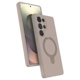Zipax Samsung Galaxy S23 Ultra İle Uyumlu Kılıf Mgsafe Özellikli Standlı Kapak Azn Regal Kahverengi