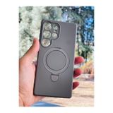 Zipax Samsung Galaxy S23 Ultra İle Uyumlu Kılıf Mgsafe Özellikli Standlı Pastel Renkler Azn Reggal Gri