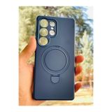 Zipax Samsung Galaxy S23 Ultra İle Uyumlu Kılıf Mgsafe Özellikli Standlı Pastel Renkler Azn Reggal Lacivert