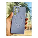 Zipax Samsung Galaxy S23 Ultra İle Uyumlu Kılıf Mgsafe Özellikli Standlı Pastel Renkler Azn Reggal Lila