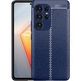 Zipax Samsung Galaxy S23 Ultra Kılıf Deri Görünümlü Silikon Zipax-Zr-Niss