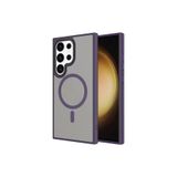 Zipax Samsung Galaxy S24 İçin Magsafe İle Uyumlu Ultra Kılıf Sert Pc Arka Yüzey Wireless Şarj Özellikli Zr Fletmagesafe Mor