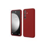 Zipax Samsung Galaxy S24 İle Uyumlu Fe Kılıf Silikon Kapak Azn Frst Kırmızı