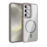 Zipax Samsung Galaxy S25 FE Uyumlu Kılıf, MagSafe Şarj Özellikli, Lensli Stand, Gri