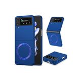Zipax Samsung Galaxy Z Flip İle Uyumlu 4 Kılıf Azn Mata Fold + Kablo Koruyucu Ekran Lacivert
