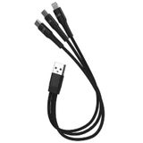 Zipax şarj Kablosu 3in1 Kısa Kablo 20cm, Apple İphone 5 5s 6 7 8 11 12 13 X Xs Plus Max Ile Uyumlu