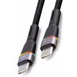 Zipax şarj Kablosu 60W RGB, LG K50s K51s K52 K61 K62 Type-C Hızlı Ile Uyumlu