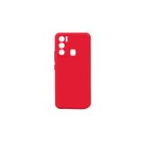 Zipax Tecno Pova İle Uyumlu Neo Kılıf Soft Silikon Zr Bye + Kablo Koruyucu Ekran Kırmızı