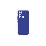 Zipax Tecno Pova İle Uyumlu Neo Kılıf Soft Silikon Zr Bye + Kablo Koruyucu Ekran Mavi