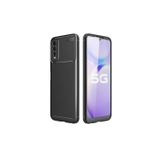 Zipax Vivo Y20 Kılıf Karbon Görünümlü Silikon Zr-Negro + Kablo Koruyucu + Ekran Koruyucu