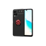 Zipax Vivo Y33S İle Uyumlu Y21S Y21 Kılıf Yüzüklü Standlı Silikon Kapak Zr Ravel Siyah Kırmızı