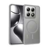 Zipax Xiaomi Mi 14T Pro Uyumlu Kılıf, M-Safe Şarj Özellikli, Premium Silikon, Gri