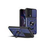 Zipax Xiaomi Poco İle Uyumlu F5 Pro Kılıf Magnetik Standlı Kamera Korumalı Kapak Zr Sürgülü Pocof5Prolacivert