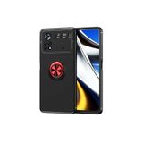Zipax Xiaomi Poco İle Uyumlu M4 Pro 4G Kılıf Ravel Yüzüklü Standlı Silikon Kapak Siyah,RXiaPocoM4pr4G294002005RkRnk