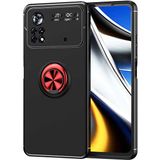 Zipax Xiaomi Poco M4 Pro 4g Kılıf Ravel Yüzüklü Standlı Silikon Kapak