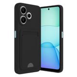 Zipax Xiaomi Redmi 13 İle Uyumlu 4G Kılıf Kartlıklı Soft Silikon Azn Kelvin Siyah