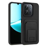 Zipax Xiaomi Redmi 15C Uyumlu Kılıf, Kartlıklı, Stand Özellikli, TPU Malzeme, Siyah