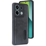 Zipax Xiaomi Redmi İle Uyumlu Note 13 Pro 5G Kılıf Kartlıklı Silikon Kapak Azn Sara Siyah