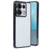 Zipax Xiaomi Redmi Note 13 Pro 5G ile Uyumlu Kılıf, Silikon, Lazer Lensli Kamera Korumalı, Şeffaf, Siyah Çerçeve