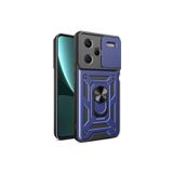 Zipax Xiaomi Redmi Note 13 Pro Plus 5G Kılıf Magnetik Standlı Kamera Korumalı Kapak Zr-Sürgülü