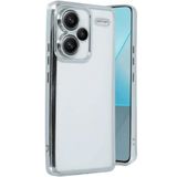 Zipax Xiaomi Redmi Note 13 Pro Plus ile Uyumlu Silikon Kılıf, Lazer Lensli Kamera Korumalı, Gümüş