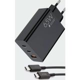 Zipax Xiaomi Redmi Note 7 8 8T 9 9S Pro Şarj Aleti 3İn1 65W Type-C Hızlı Set Sz-Sg88