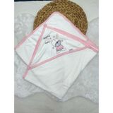 Zıpır Baby Uyuyan Tavşan Bebek Banyo Havlusu - Pembe - 80 x 85 cm
