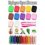 Zıplayan Oyun Hamuru 12 Renk 1 Paket Hava İle Kuruyan Modelleme Kili Yumuşak Köpük Kil Esnek Clay
